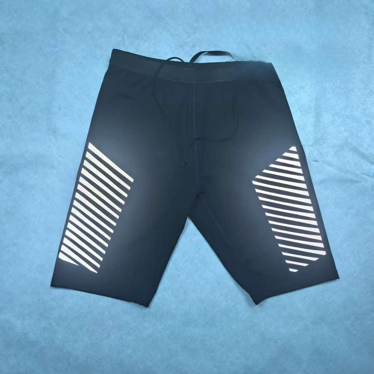 Vintage/Retro Black Men's High Waist Running Shorts with Modern Fit Built-in Liner Moisture Wicking Quick Dry Nylon Fabric