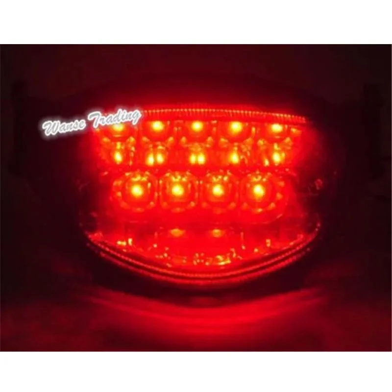 Waase para Suzuki GSX-R 1000 GSXR1000 K5 K6 2005 2006 luz trasera cromada intermitentes de freno luz LED integrada