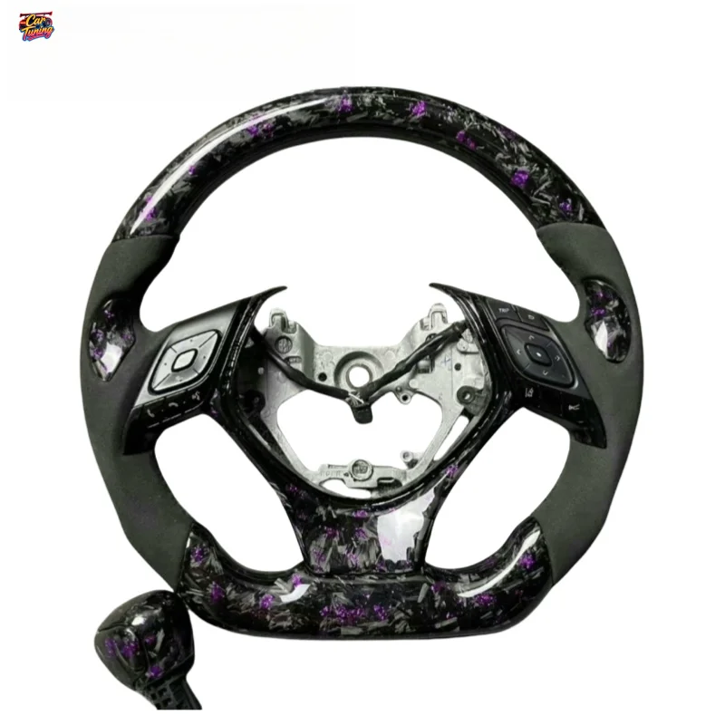 For Toyota IZOA CHR Flat Bottomed Sports Forged Carbon Fiber Steering Wheel Upgrade, Modification, Customization