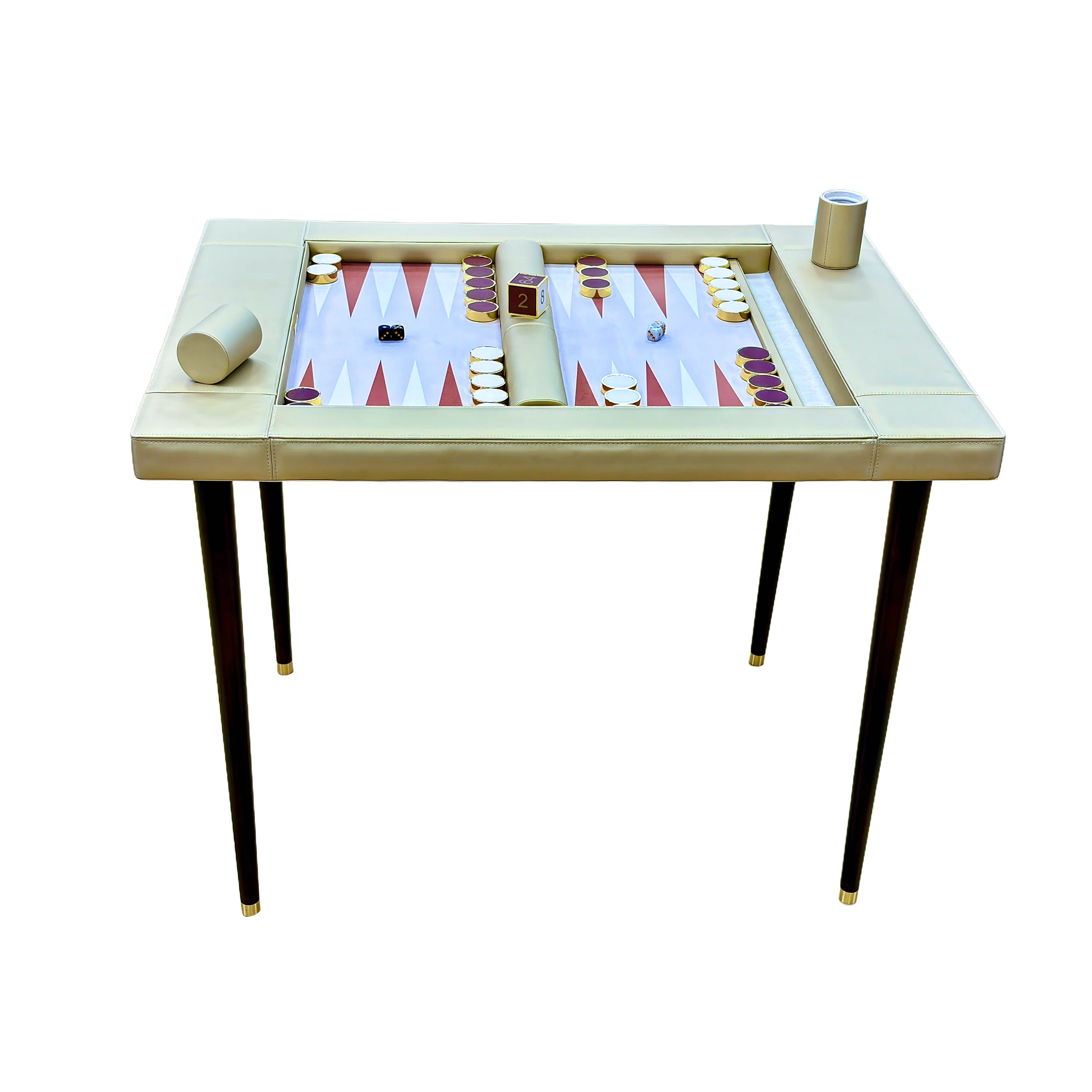Table Game Board Tournament  Large Set  Wood Table Design Custom Backgammon Game Table Set With Checkers Chips Dice