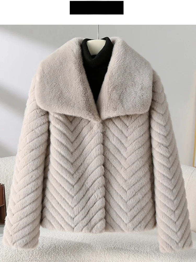 Thiened ort Mantel Damen Meer Pelz Ganze Haut Einteilige Große Größe Winter Oberbekleidung Koreanische Sle Long Sve