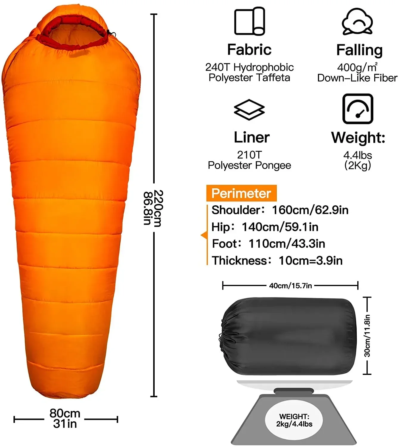 

zz sport Lightweight sack Traveling goose down Mummy Sleeping Bag