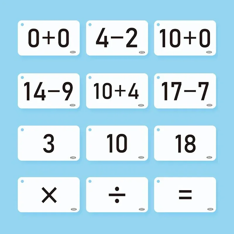 Within 20 Mathematics Question Cards for Early Childhood Transition and Cognitive Learning Arithmetic Cards