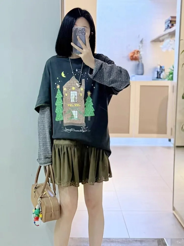 jr25-automne-nouveau-vintage-maison-imprime-col-rabattu-faux-deux-pieces-longue-sve-ample-femmes-t-irt-sans-casquette