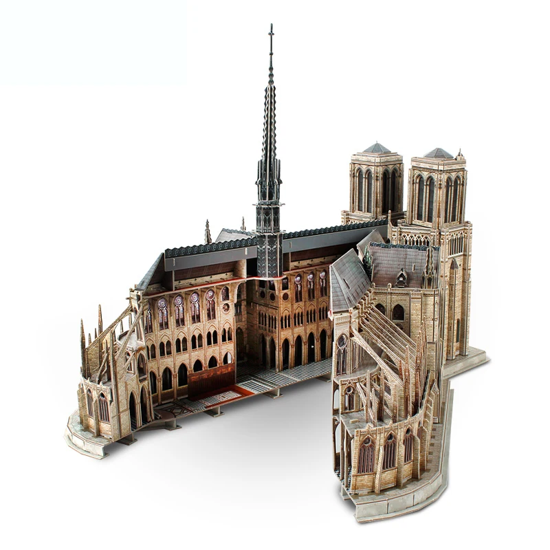 Cubicfun Hand Assembled Luxury Notre Dame Cathedral Structural Analysis Stereoscopic Puzzle