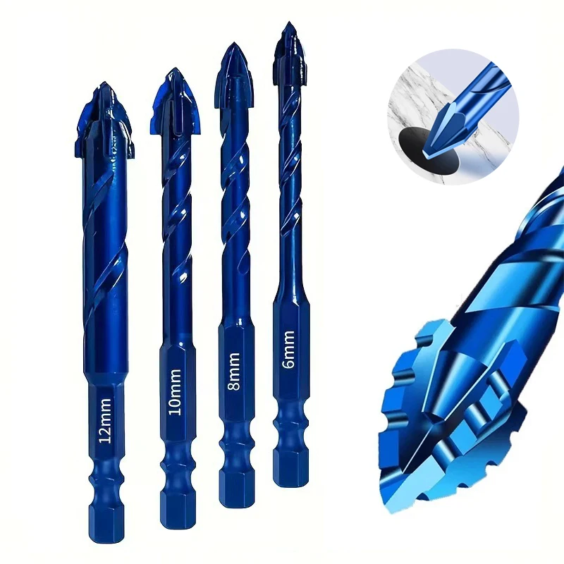 6/8/10/12mm Glass Tile Drill Bit Eccentric High Speed Rotation Eccentric Design Drill Bit for Glass Ceramic Tile Wood Wall