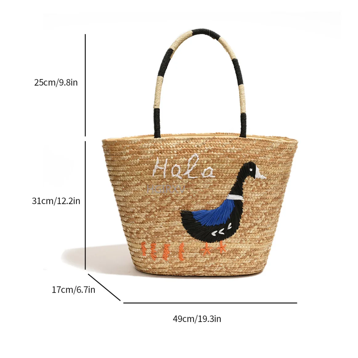 2024 Luxury Designer Beach Bag Handmade Straw Bag For Women Large Capacity Summer Shoulder Bag Raffia Handbag Travel Basket Tote