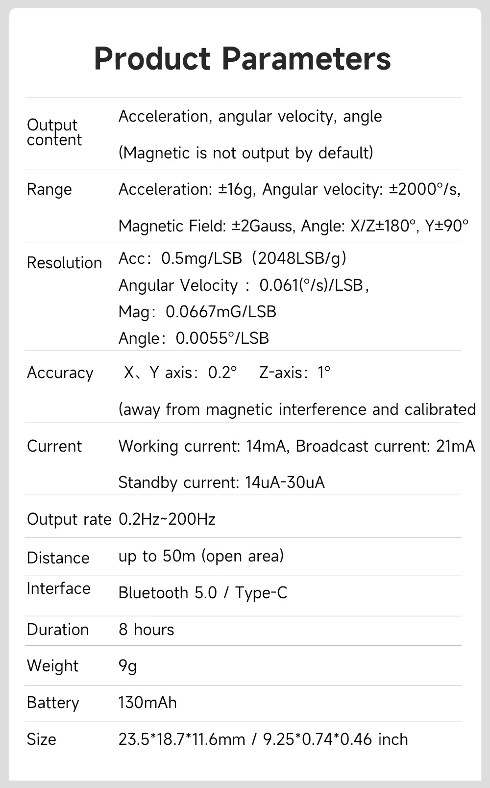 Sensor Acelerômetro Bluetooth 5.0 com Alcance de 50m WT9011DCL, Sensor de Ângulo, Bússola Eletrônica, Magnetômetro, Inclinômetro
