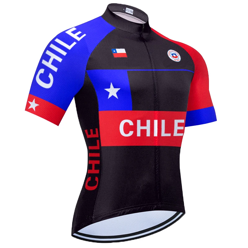 Cycling Chile Jersey Summer Bicycle Racing Sports Wear MTB  Quick Dry Breathable Shirt Maillot Mens Cyclist Top Tight Clothing