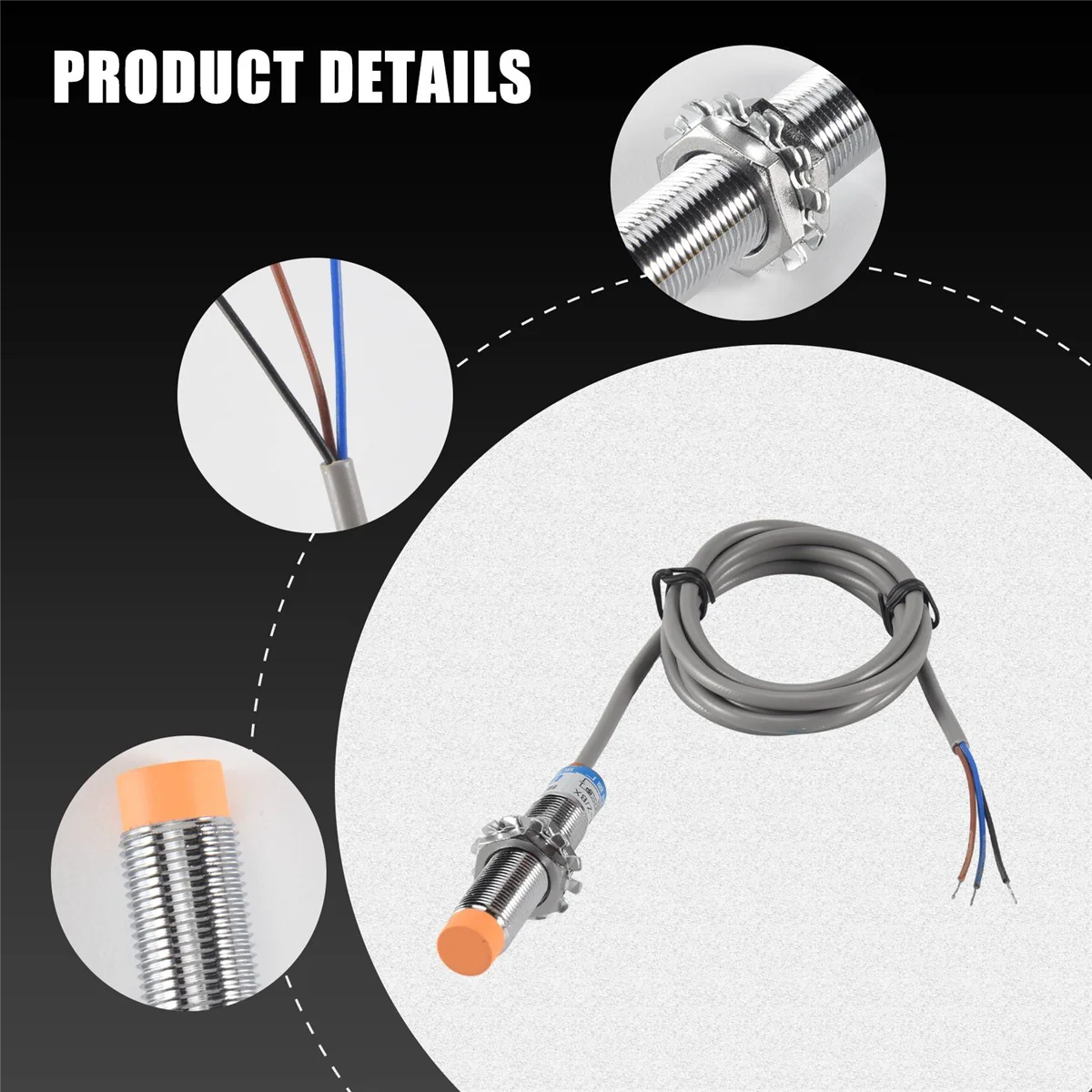 DC6-36V 300mA NPN NO 3-wire 4mm أنبوبي مستشعر القرب الاستقرائي التبديل LJ12A3-4-Z-BXJAS