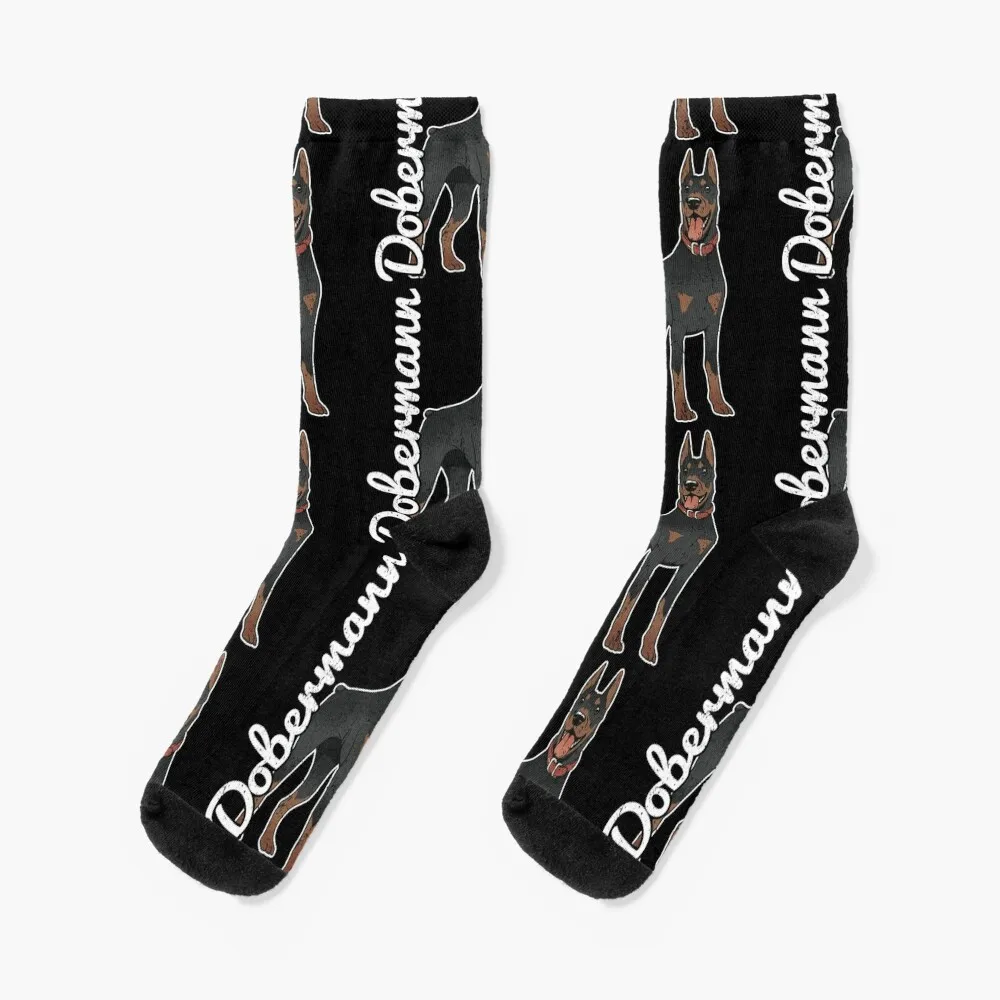 

Doberman Socks aesthetic kawaii loose new in's Socks Man Women's