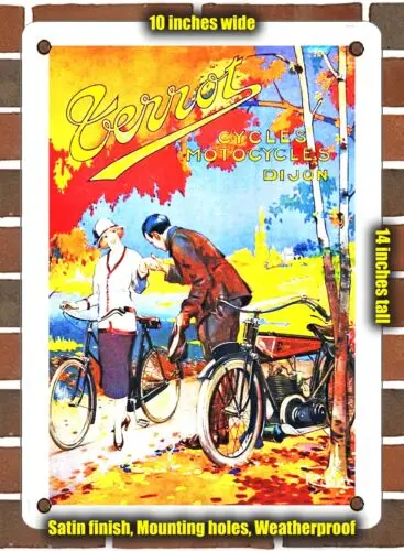 METAL SIGN - 1924 Terrot cycles motorcycles Dijon - 10x14 Inches