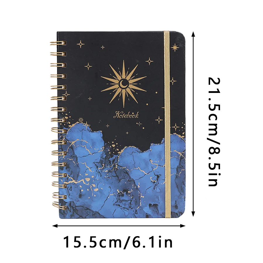 Premium Strap, Coil, Diary, Blue, Hot Selling, 8, 3 x 5, 7 inches, 200 pages, Preferred Gift