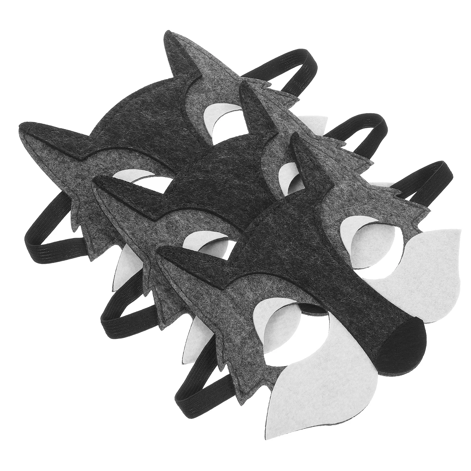 

3pcs Wolf Head Mask Funny Animal Face Costume Kids Party Favor Masquerade Half Face Masks Cosplay Supply Soft Cartoon