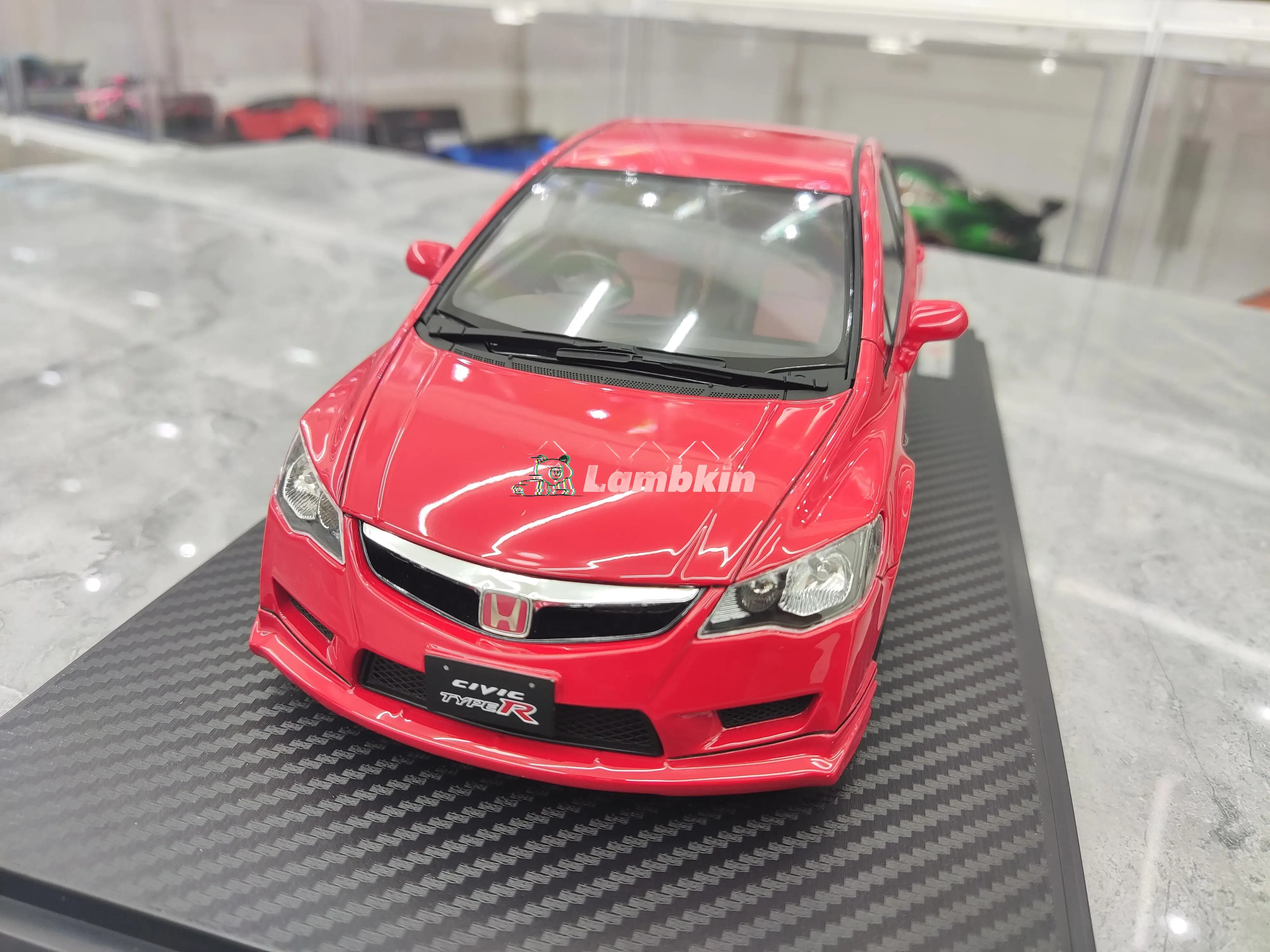 IG 1/18 For Honda CIVIC FD2 TYPE R Simulation Resin Car Model Collectible Ornament