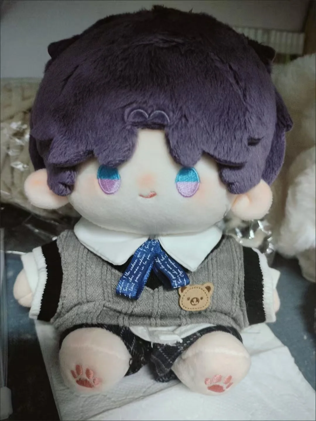 Love and Deepspace 20CM Doll Clothes Suit Chinese Style Tops T-shirt Coat Vest Pants Set Cotton Plush Toys Clothing Accessories