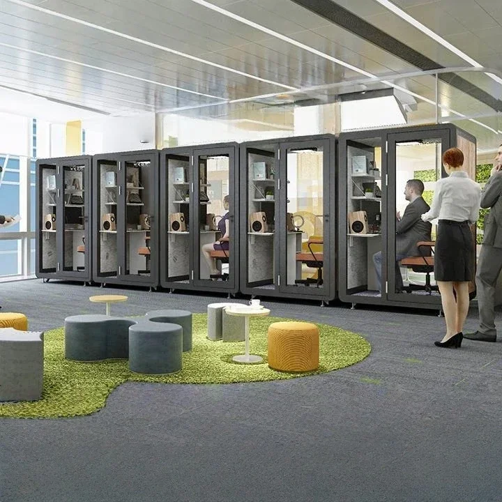 hot sales Luxury soundproof kiosk office pod furniture mobile silent cabin soundproof room office building outdoor office pod