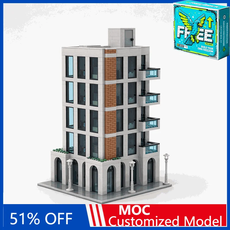 2209PCS Classic Tall Tower Building Model MOC Puzzle Urban Landmark Architecture DIY Assembly Building Blocks Festival Gift Box