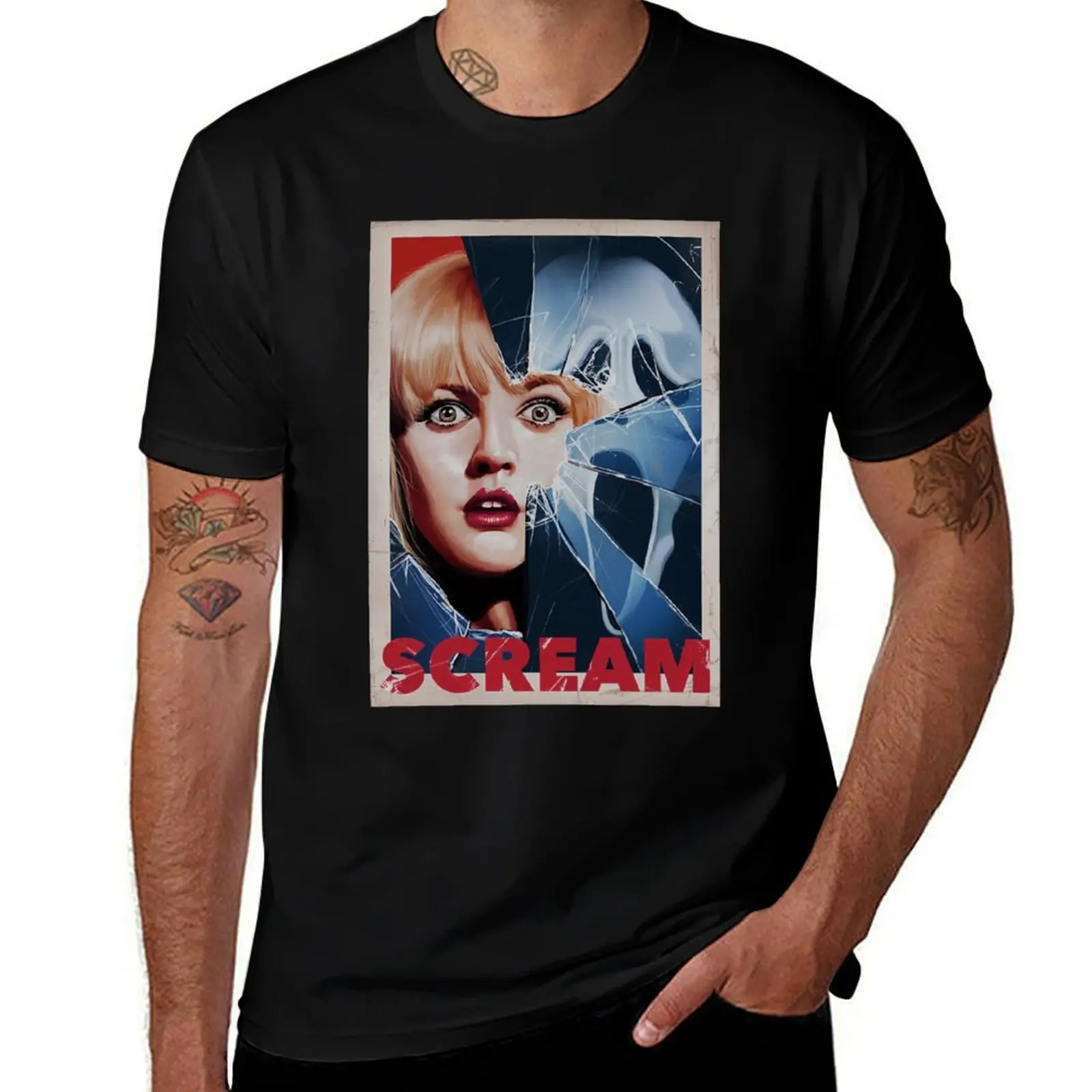 

american slasher T-Shirt croswit shirt man funny meme t-shirts cotton graphic tees compression shirt men