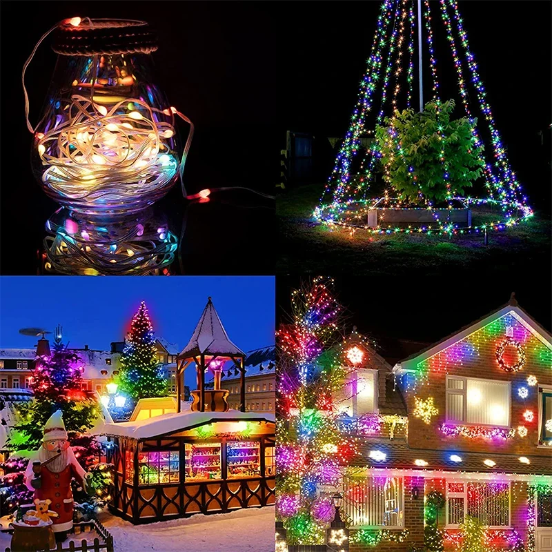 Smart TUYA WIFI USB LED String Light WS2812B RGBIC Christmas Lights Navidad Xmas Decor Fairy String Light Outdoor Garland Lamp