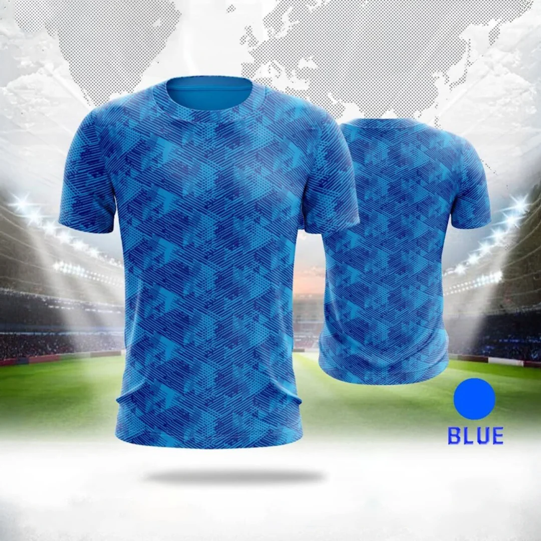 Men's T-Shirts Sports Fitness football Sportswear Quick-Drying Short Sleeve Basic Gym Tops Outdoor Training Running Men Clothes