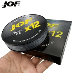 JOF X12 Fishing Line Braided 100m/300m Super Strong Multifilament Fishing Line Carp Fishing 25LB 30LB 39LB 50LB 65LB 77LB 92LB