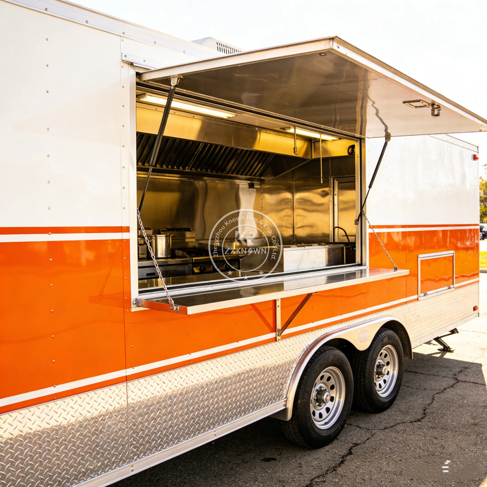 Compact Food Trailer Unit Ideal for Startups in Mobile Catering Industry Commercial Street Food Vending Cart