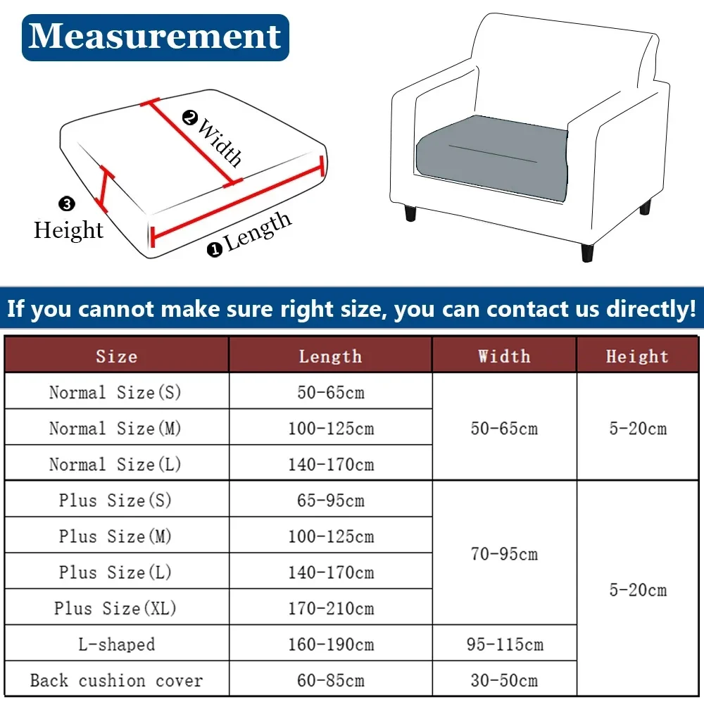 Plain Sofa Cushion Cover High Stretch Sofa Slipcover Living Room Spandex Elastic Furniture Protector Home L-Shaped Sofa Cover