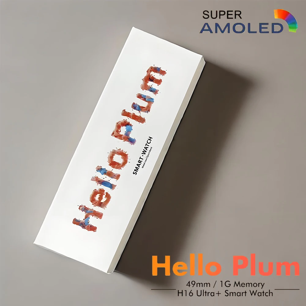 Originale Hello Plum H16 Ultra Plus Smart Watch 49mm AMOLED Versione con schermo Bussola 1GB ROM Album locale Smartwatch per uomo Donna