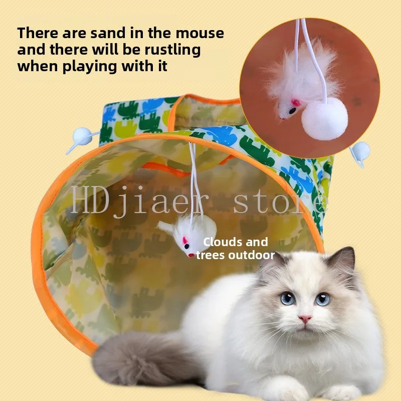 

New cat drill bag, cat tunnel rolling dragon with ringing paper interactive cat toy