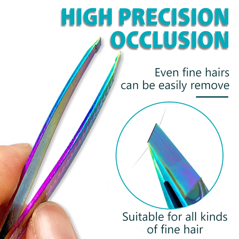 Professional Eyebrow Tweezer Trimmer Men Beard Eyelash Brow Stainless Great Precision Facial Hair Splinter Removal Tweezers