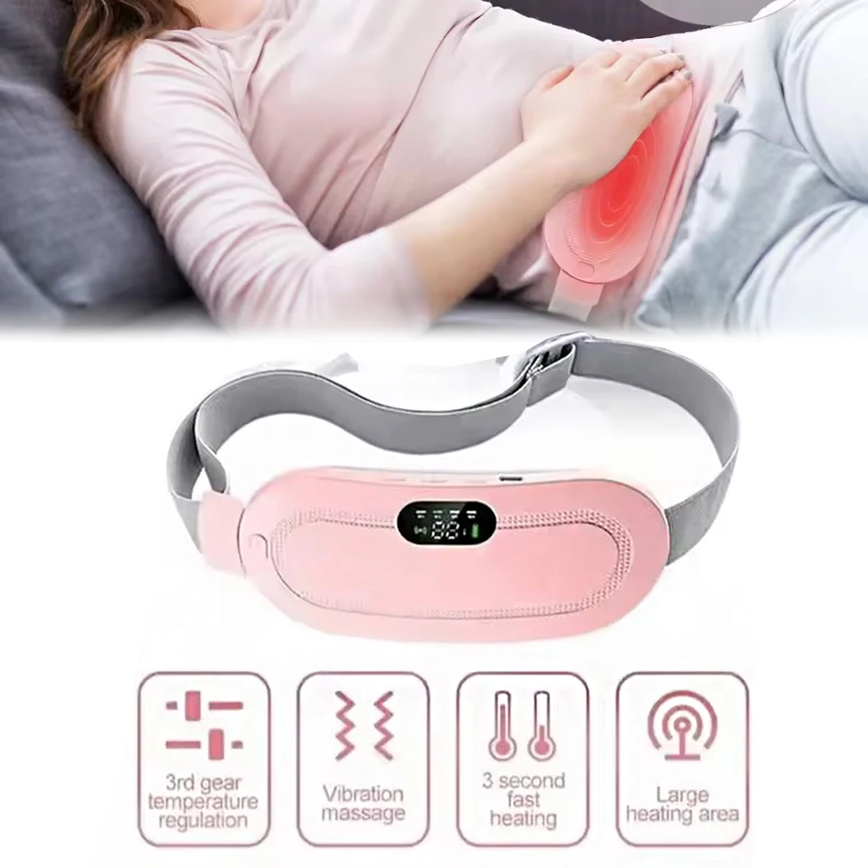 

Electric Menstrual Spasm Massager Heat Therapy Belt Cold-Proof Waist Warm Pad 4 Vibration 3 Constant Temperature Abdomen Warmer