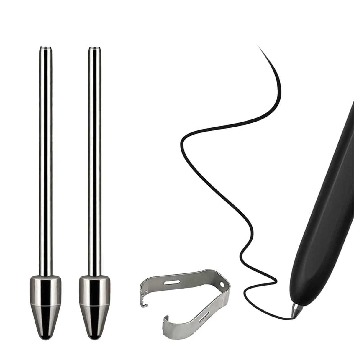 

Металлические сменные наконечники в упаковке, совместимые с ручкой Galaxy Z Fold 4/3 S и стилусом S Pen Pro — A56