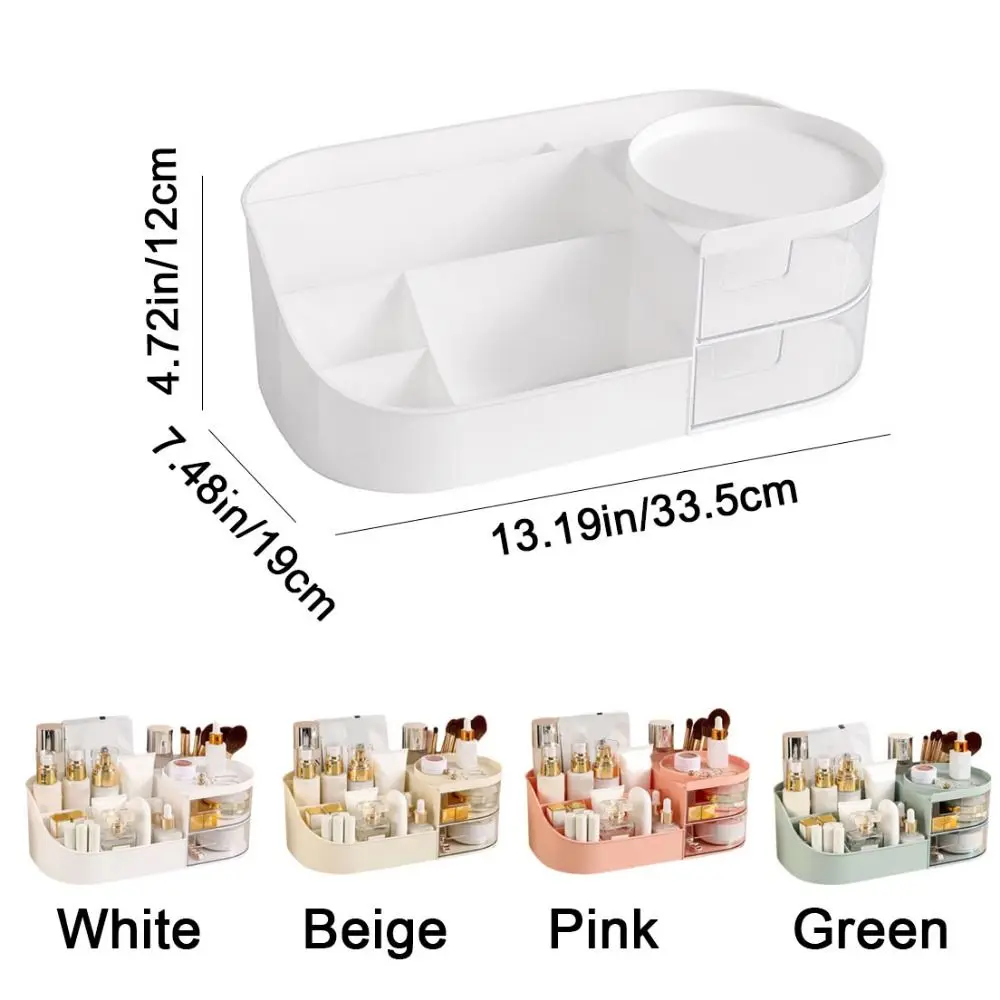 Simple Plastic Cosmetics Storage Box Large Capacity Space Saving Sundries Storage Box Drawer Type Makeup Box Office