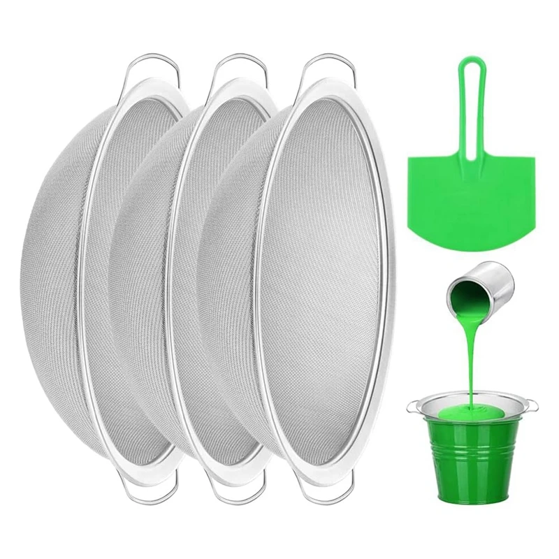 

Fine Mesh Paint Strainer 60 Mesh Stainless Steel Paint Strainer Fits 5-Gallon Buckets To Filter Impurities From Paint Durable A