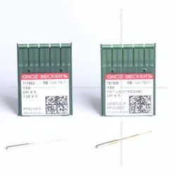 10PCS DPX5 DP*5 Groz-Beckert Gold Sliver Needles Gebsaj FFG/SES Heat-Proof Needle135*5 for Buttonholing Template DY Industrial