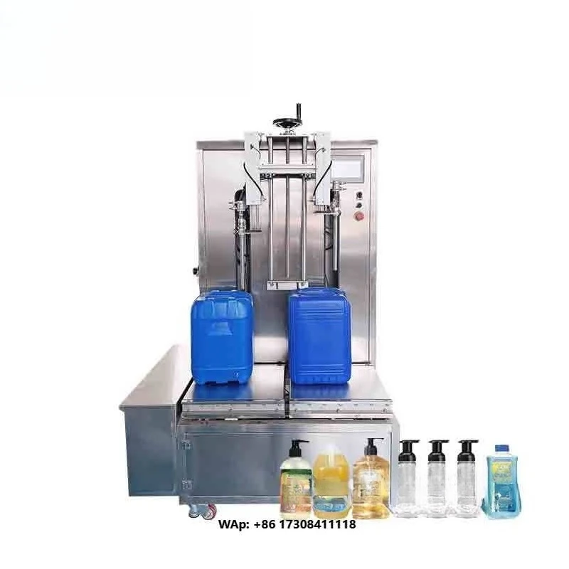 2 Head Viscous Edible Single Nozzle Pump 5 Litre Liquid Plastic Bottle Filling Oil Machine Semi Automatic