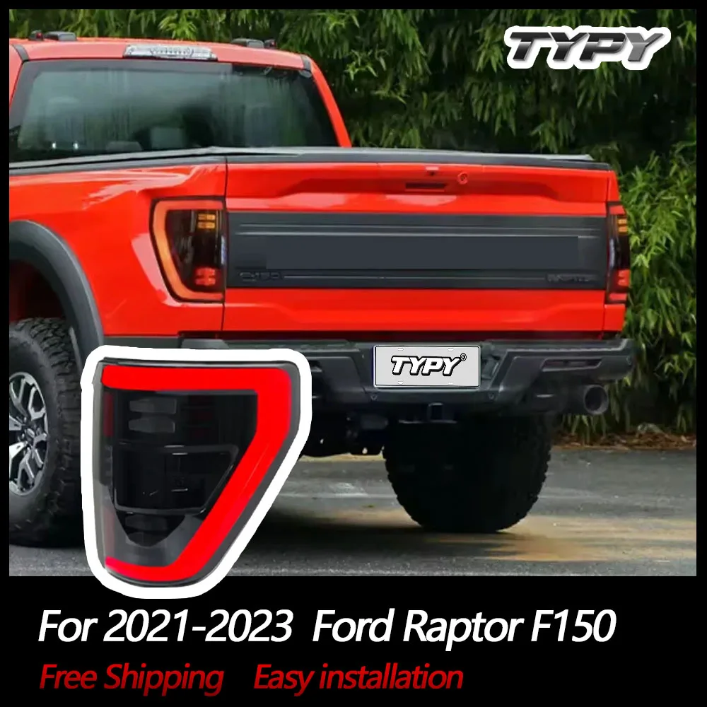 

Автомобильные задние фонари TYPY для Ford Raptor F150 2021-2023 светодиодный, автомобильные задние фонари, дневные ходовые огни, динамические Сигналы поворота