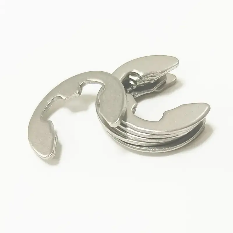 200pcs/304 Stainless Steel E-Shaped Open Snap Ring, C-Shaped Retaining Ring, E-Shaped Retaining Ring for Shaft image 4