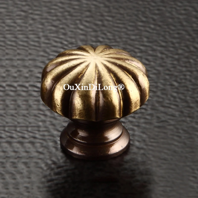 Retro Vintage 4PCS Solid Pure Brass Furniture Handles Knobs Drawer Knobs Cupboard Wardrobe Dresser TV Wine Cabinet Pulls Knobs