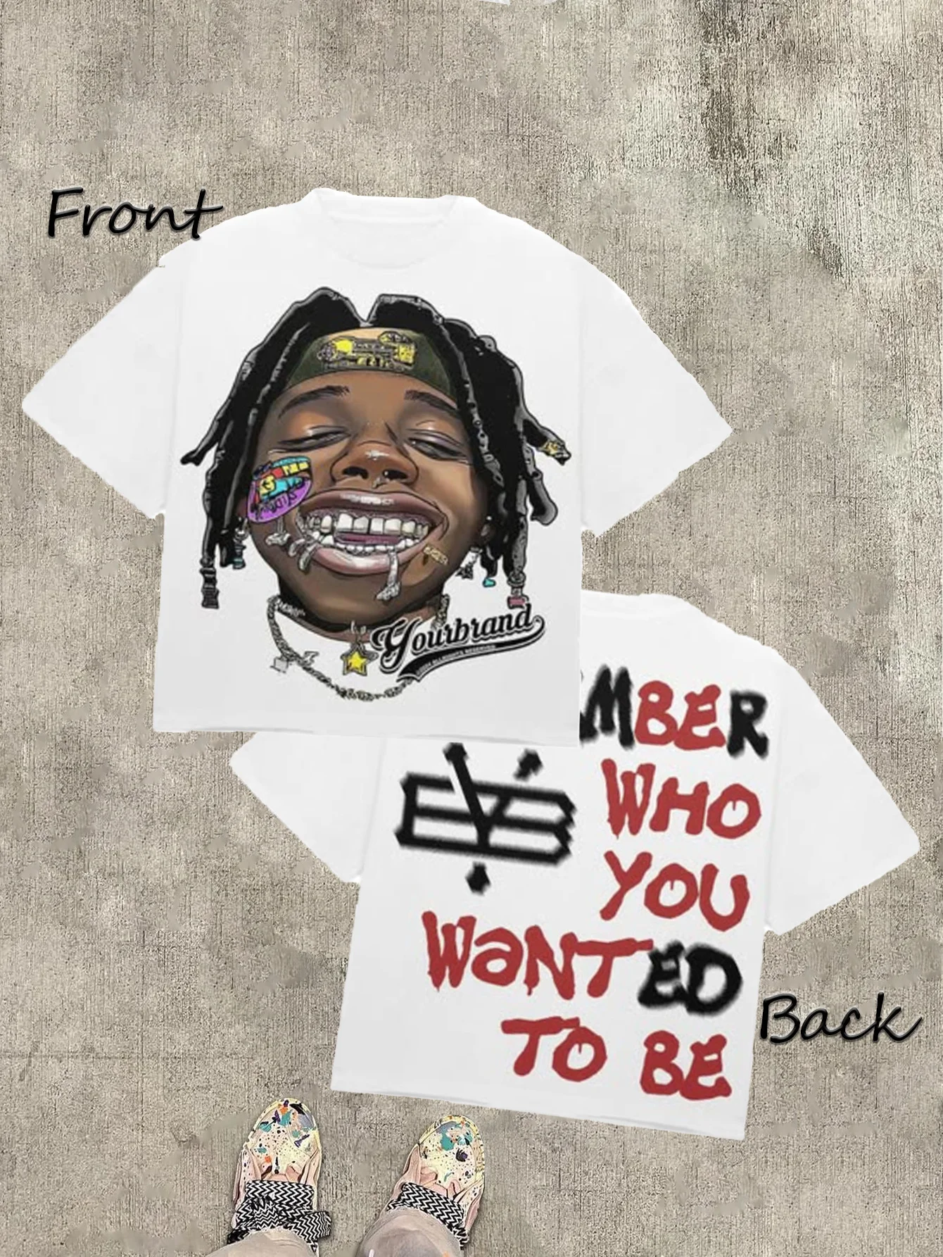 Camiseta con estampado de estilo Hip Hop americano Y2K MBER WHO YOU WANT TO BE, camiseta informal suave de algodón con cuello redondo, Unisex