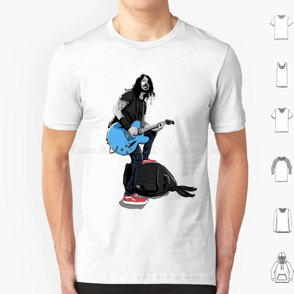 تي شيرت Dave Grohl مقاس كبير 100% قطن باند Dave Grohl Davegrohl