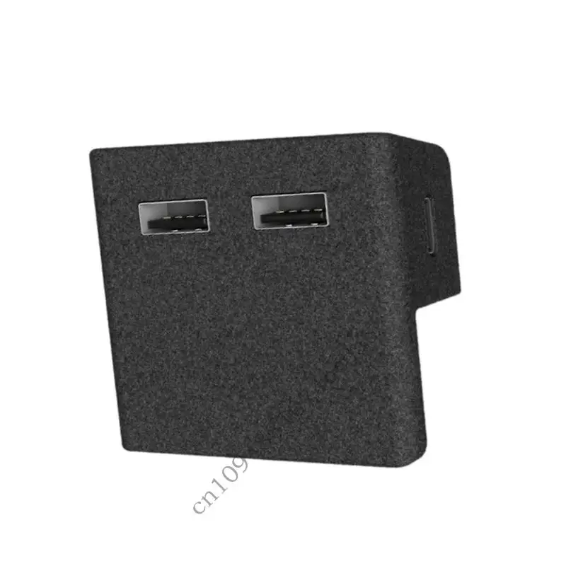Glove Box Extension Dock Central Control Splitter USB Shunt Hub Flocking Adapter Car Accessory For Enhanced Connectivity 