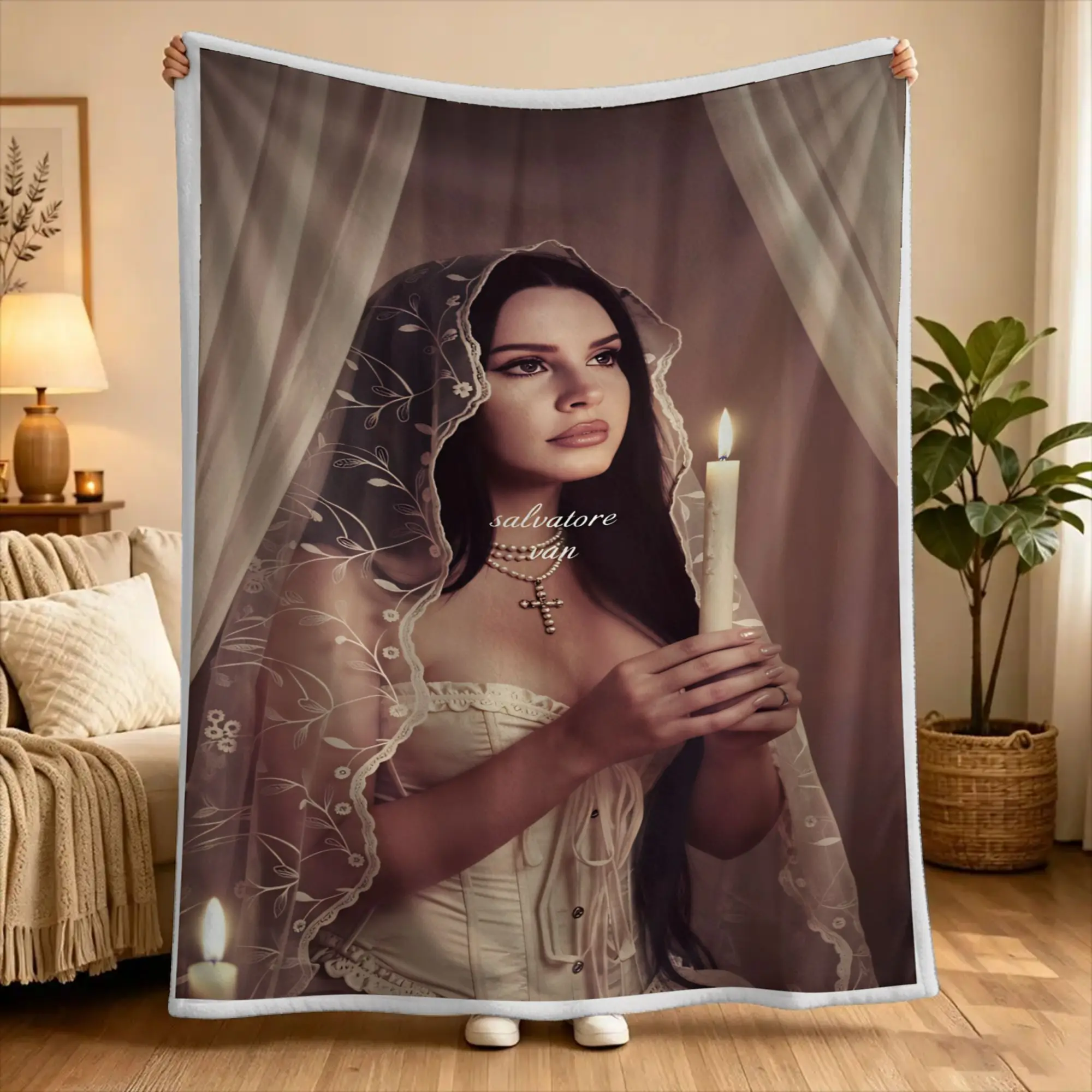 Lana Del Rey Singer Lizzy Grant  Throw Blanket  Flannel Bedspread For Couch Chair Street Trend Sofa Bed Cover