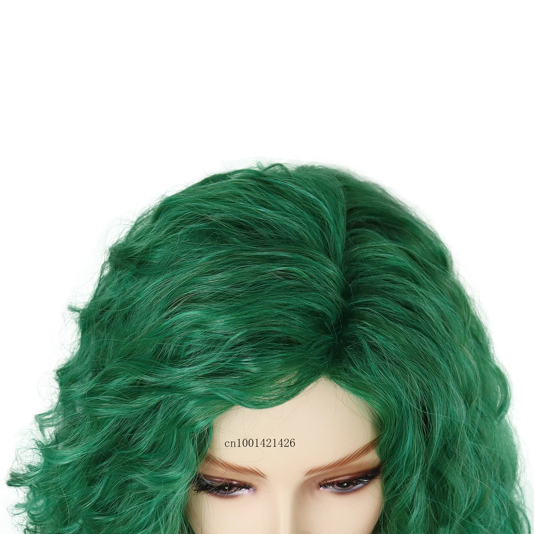 Green Wigs Costume for Women Synthetic Hair Long Curly Wig Natural Water Wave Hairstyles Thick Fluffy Hair Cosplay Wigs 28 Inch