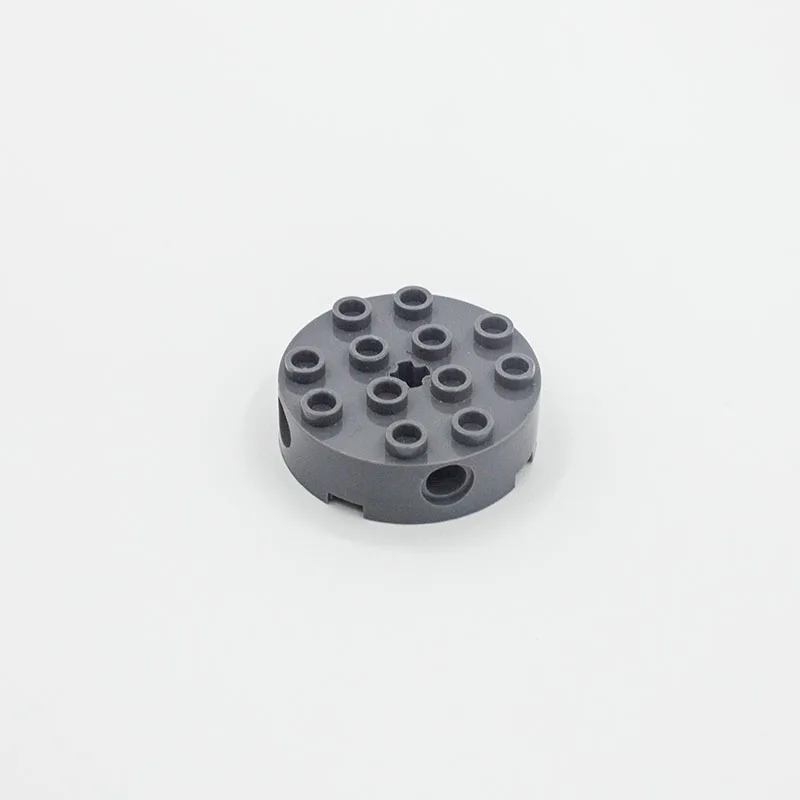 قوس قزح خنزير MOC أجزاء الطوب ، 6222 ، الجولة 4x4 مع 4 ثقوب دبوس الجانب وثقب المحور ، كتلة بناء متوافقة ، الطوب ، DIY بها بنفسك لعبة الجسيمات
