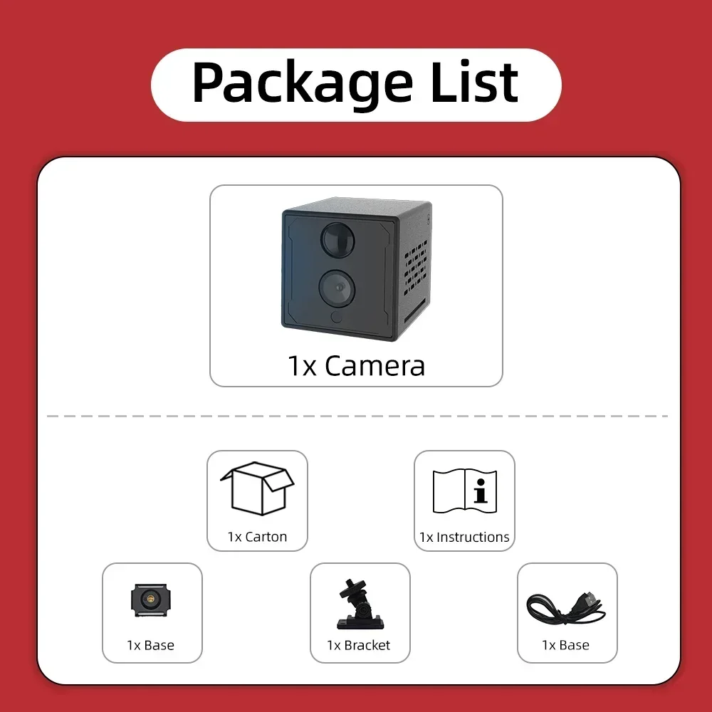 Mini HD PTZ Camera, Wifi Hidden IP Camera, 24/7 Audio Recording, Smart APP Control (Schedule/Area Masking) CCTV Camera Okam APP