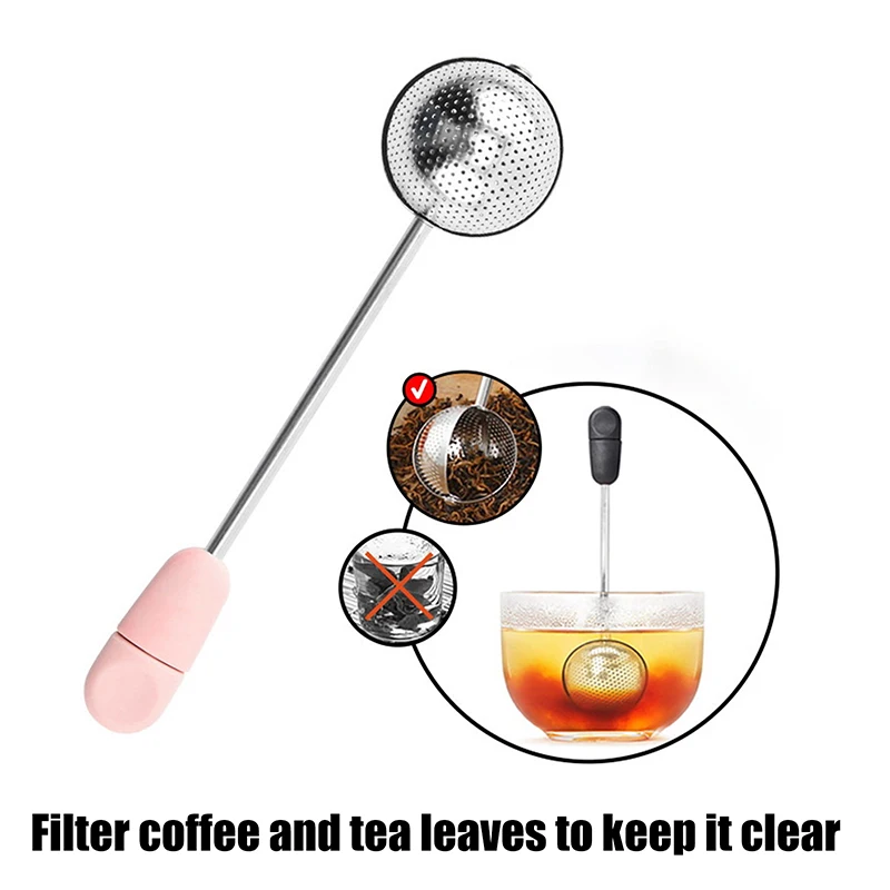 Portable Outdoor 304 Stainless Steel Rotating Tea Infuser With Tea Ball, Tea Strainer, And Filter Mesh; Coffee Grounds Filter