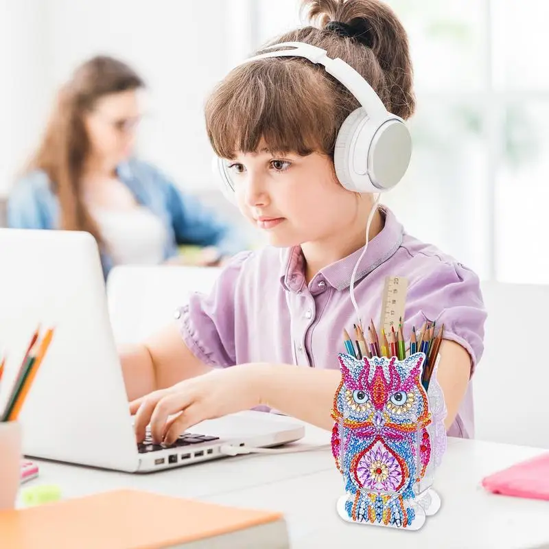 Organizer per pennelli per trucco matita porta pittura con strass portamatite riutilizzabile fai da te con strass per ripiano per soggiorno di casa