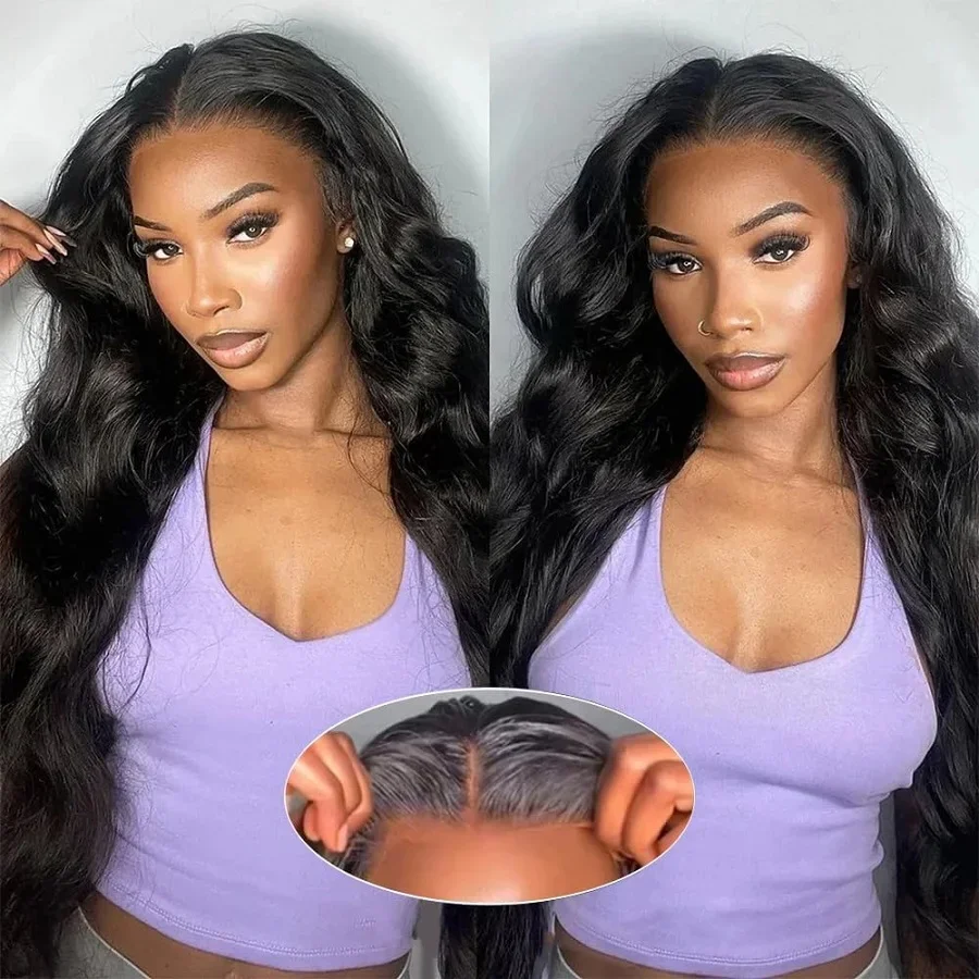 

Bling Glueless Human Hair Lace Front Wig Wear to Go Natural Color Grade 10 Glueless Lace Front Human Hair Wigs